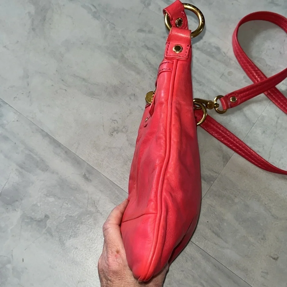 Marc by Marc Jacobs  Crossbody bag   coral red  GUC refurb. 2 Turnlock Front Poc